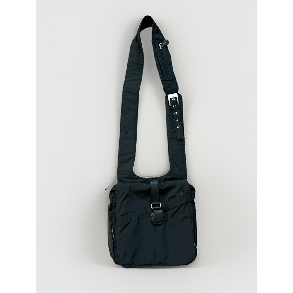 Ameribag Medium Crossbody Bag Messenger Shoulder Purse Organizer Black